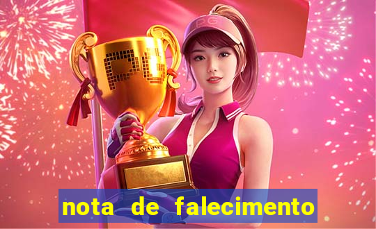 nota de falecimento a tribuna santos hoje