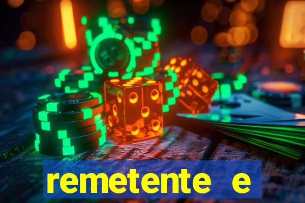 remetente e destinatário modelo