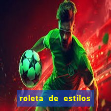 roleta de estilos de roupas